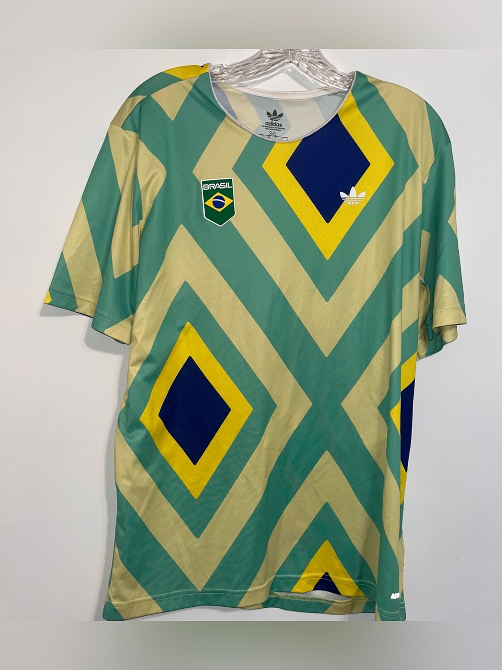 adidas Green, Yellow & Blue Brasil Graphic Tee